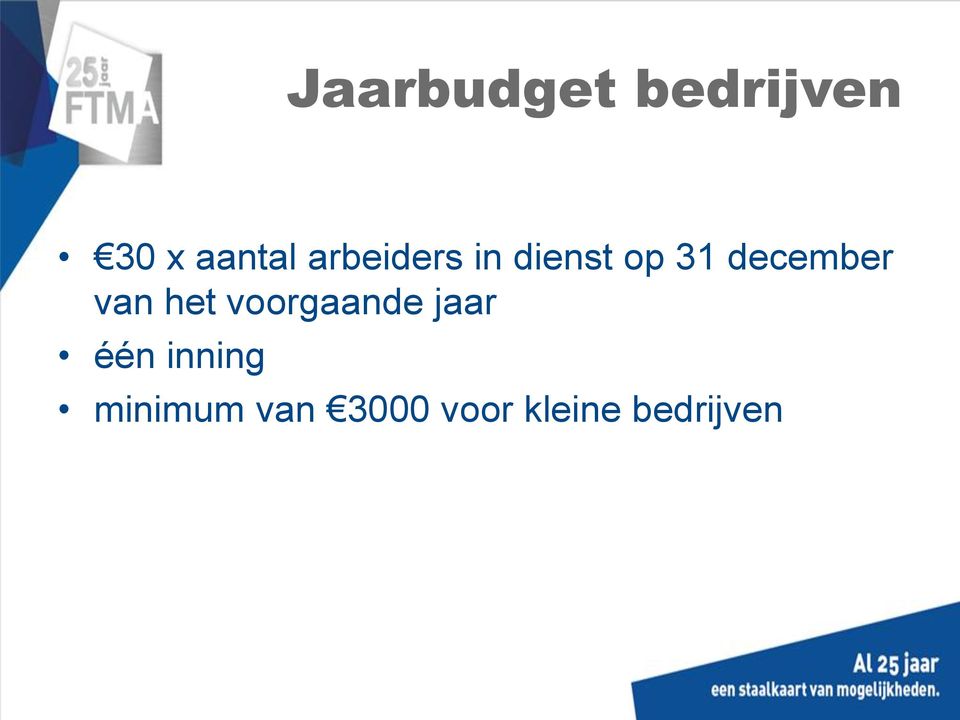 van het voorgaande jaar één inning