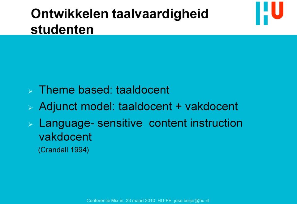 taaldocent + vakdocent Language-