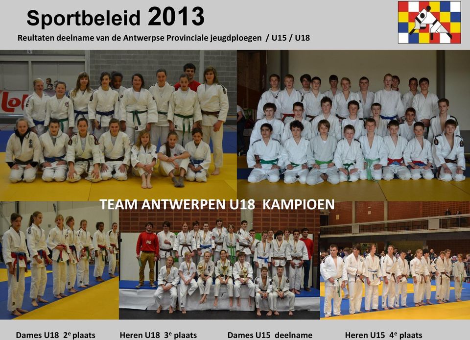 TEAM ANTWERPEN U18 KAMPIOEN Dames U18 2 e plaats