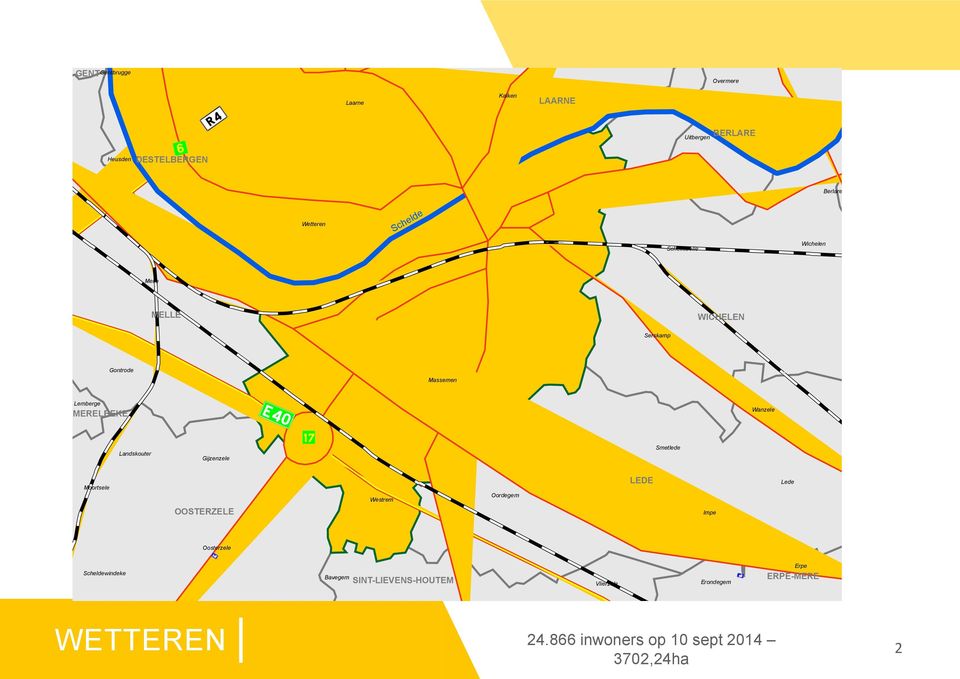 VLAAMS-BRABANT Wanzele Moortsele Landskouter Gijzenzele OOSTERZELE Westrem Oordegem LEDE Smetlede BRUXELLES Impe Lede