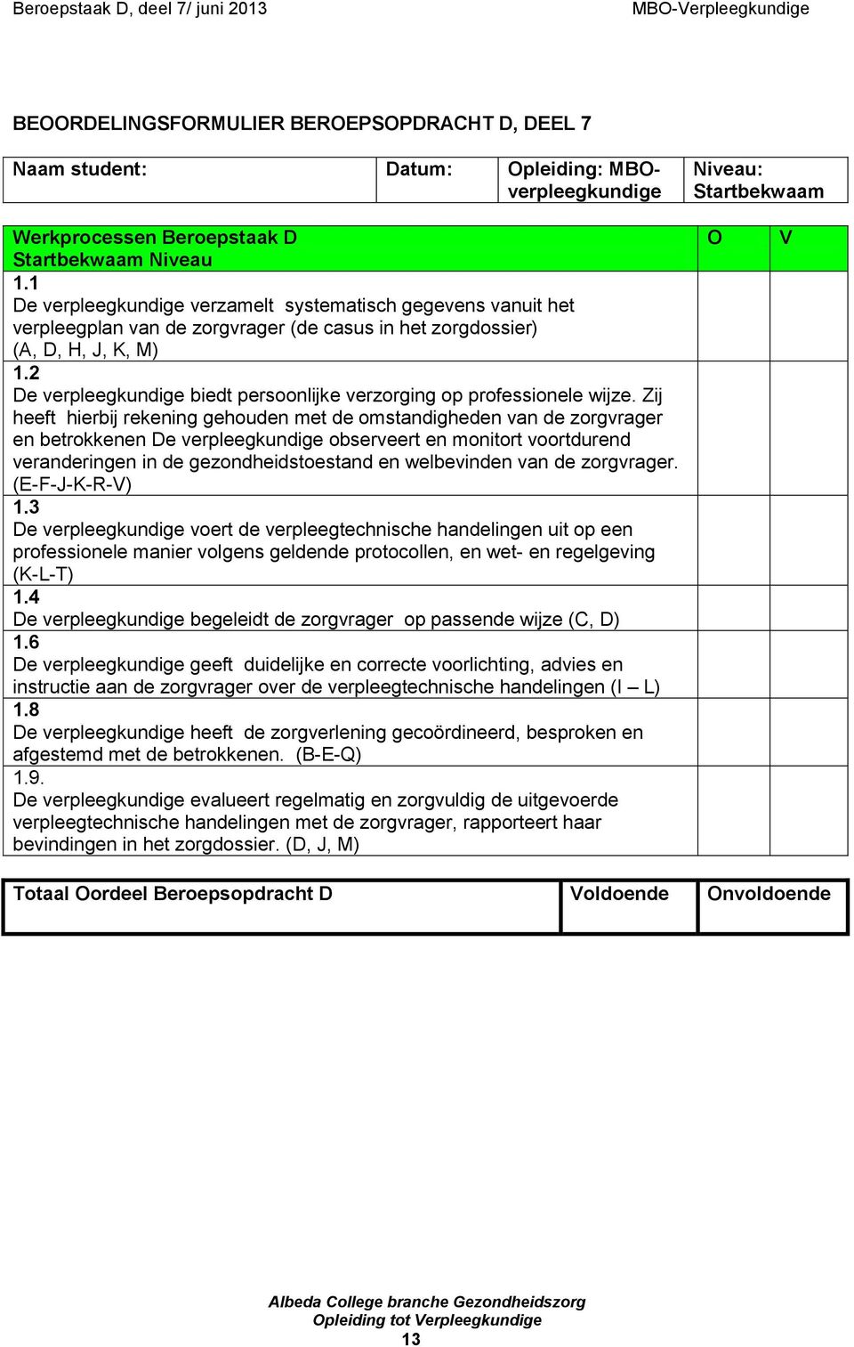 2 De verpleegkundige biedt persoonlijke verzorging op professionele wijze.