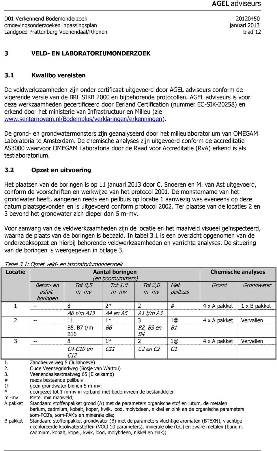 AGEL adviseurs is voor deze werkzaamheden gecertificeerd door Eerland Certification (nummer EC-SIK-20258) en erkend door het ministerie van Infrastructuur en Milieu (zie www.senternovem.