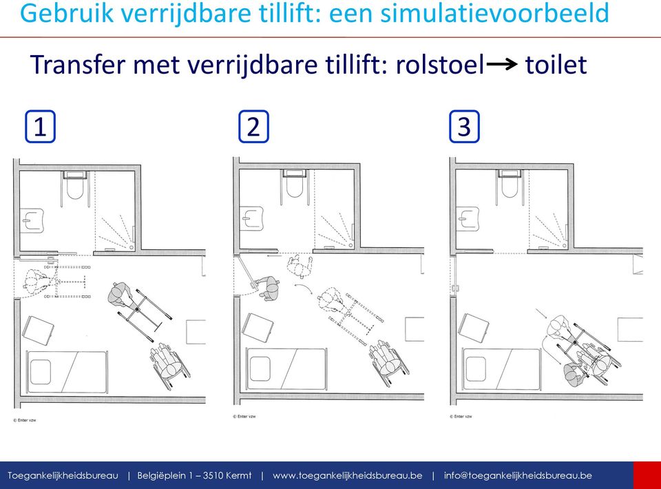 tillift: rolstoel toilet 1 2 3