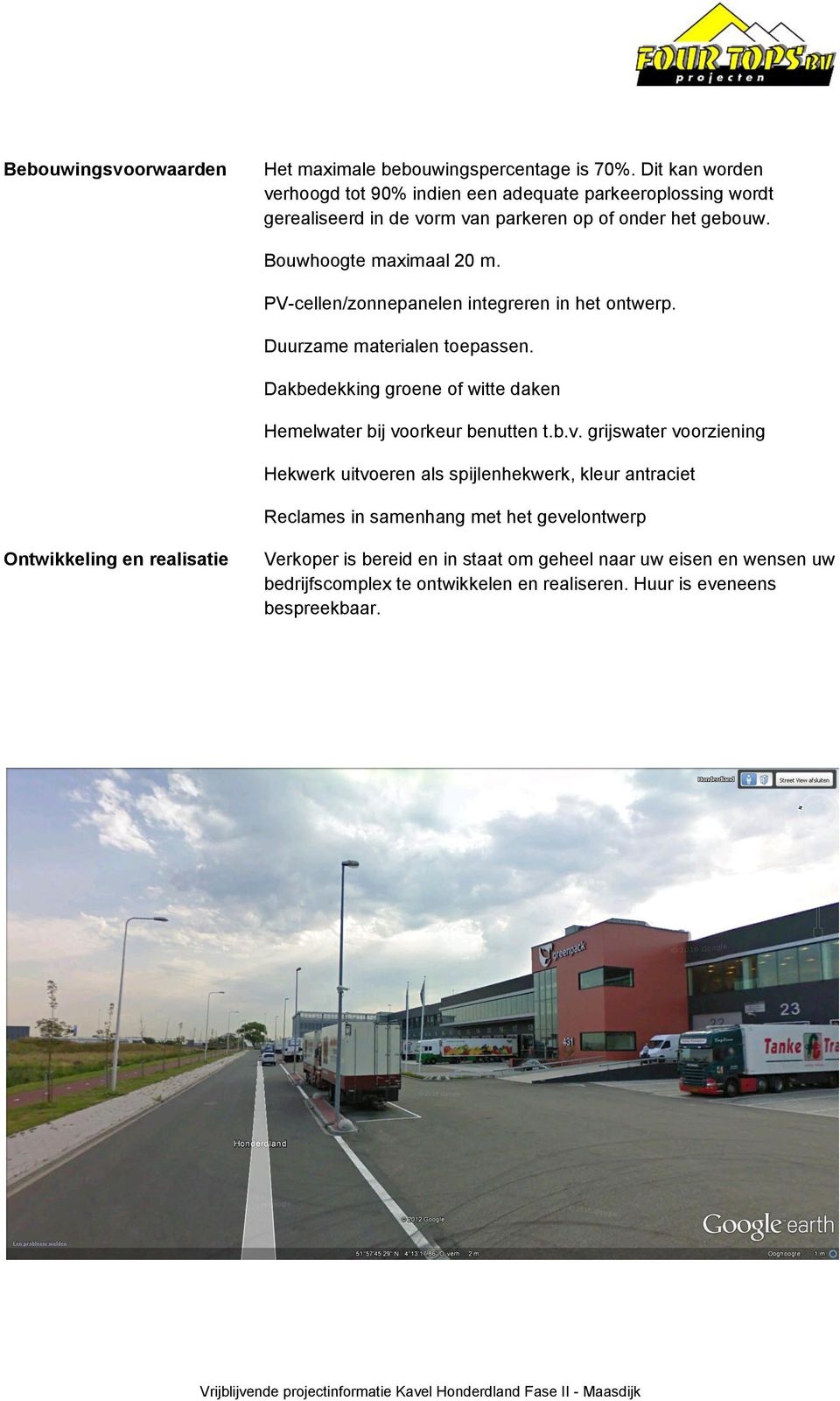 PV-cellen/zonnepanelen integreren in het ontwerp. Duurzame materialen toepassen. Dakbedekking groene of witte daken Hemelwater bij vo