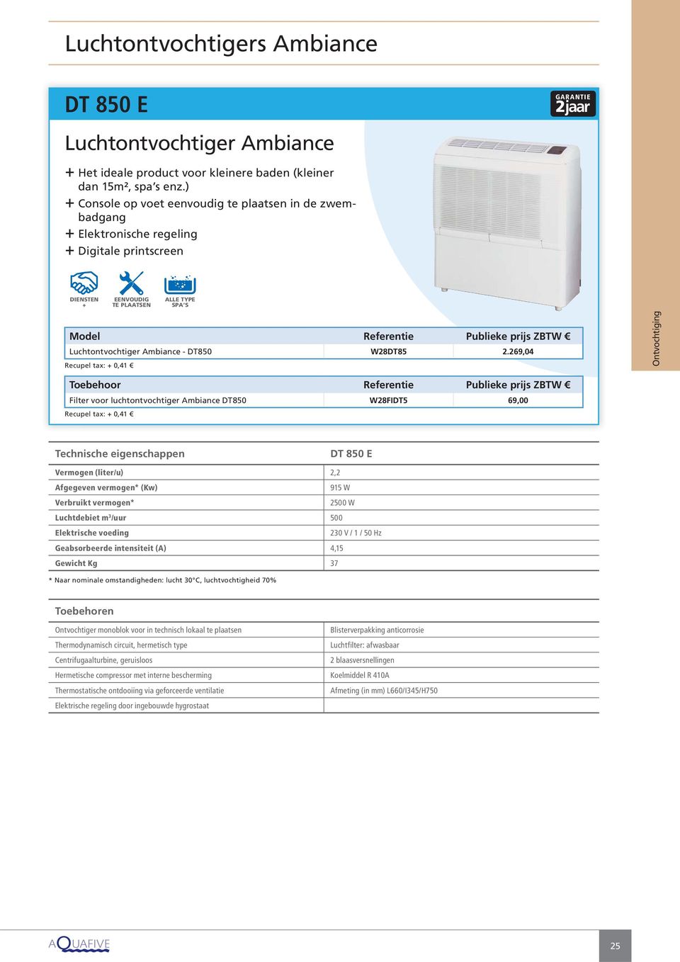 Luchtontvochtiger Ambiance - DT850 W28DT85 2.