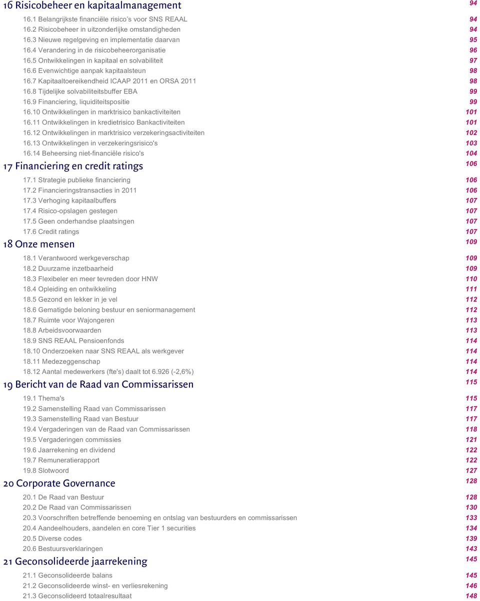 8 Tijdelijke solvabiliteitsbuffer EBA 16.9 Financiering, liquiditeitspositie 16.10 Ontwikkelingen in marktrisico bankactiviteiten 16.11 Ontwikkelingen in kredietrisico Bankactiviteiten 16.