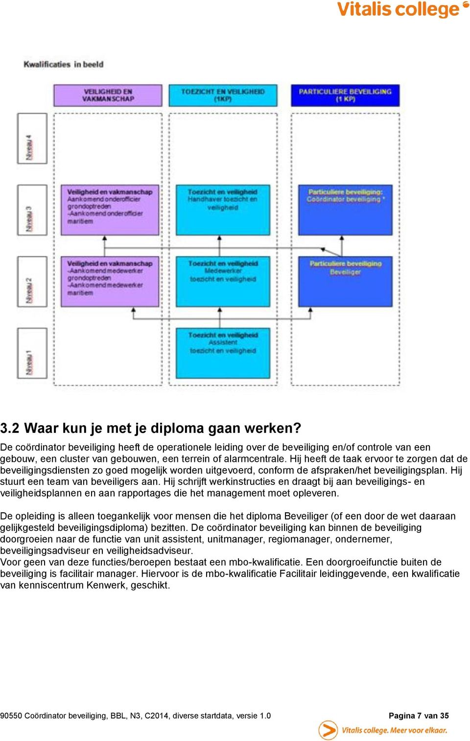 Hij heeft de taak ervoor te zorgen dat de beveiligingsdiensten zo goed mogelijk worden uitgevoerd, conform de afspraken/het beveiligingsplan. Hij stuurt een team van beveiligers aan.