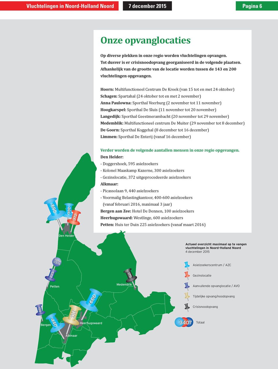 Hoorn: Multifunctioneel Centrum De Kreek (van 15 tot en met 24 oktober) Schagen: Spartahal (24 oktober tot en met 2 november) Anna Paulowna: Sporthal Veerburg (2 november tot 11 november)