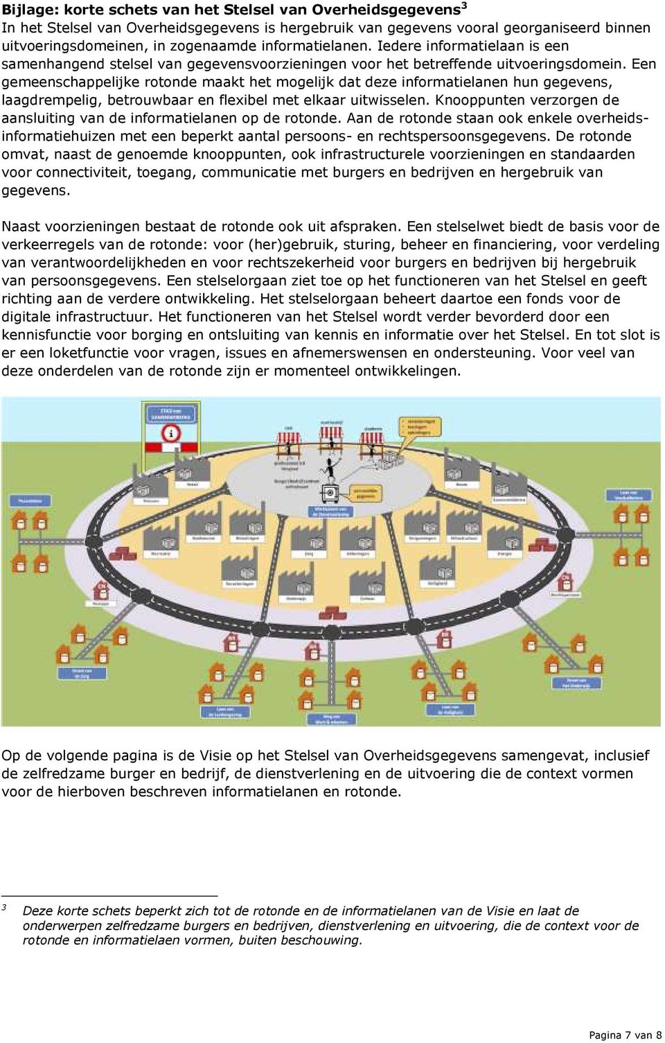 Een gemeenschappelijke rotonde maakt het mogelijk dat deze informatielanen hun gegevens, laagdrempelig, betrouwbaar en flexibel met elkaar uitwisselen.