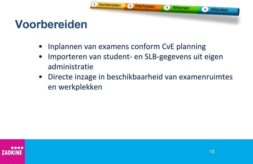 SLB-gegevens uit eigen administratie Directe