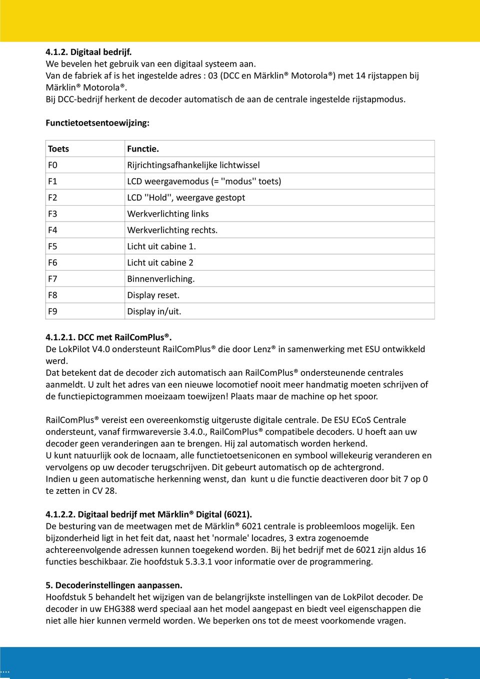 Rijrichtingsafhankelijke lichtwissel LCD weergavemodus (= ''modus'' toets) LCD ''Hold'', weergave gestopt Werkverlichting links Werkverlichting rechts. F5 Licht uit cabine 1.