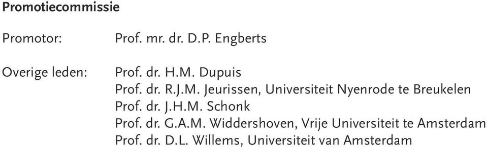 dr. J.H.M. Schonk Prof. dr. G.A.M. Widdershoven, Vrije Universiteit te Amsterdam Prof.