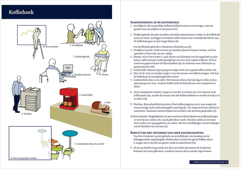 langer blijven [6]. 10. Personalisatie 1. Gezelligheid 2. Flexibel gebruik 3. Draadloos internet 4. Nieuws Om het flexibele gebruik te stimuleren is behoefte aan [6]: 3.