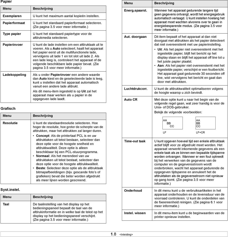 U kunt de lade instellen om een afdruktaak uit te voeren. Als u Auto selecteert, haalt het apparaat het papier eerst uit de multifunctionele lade, vervolgens uit lade 1 en tot slot uit lade 2.