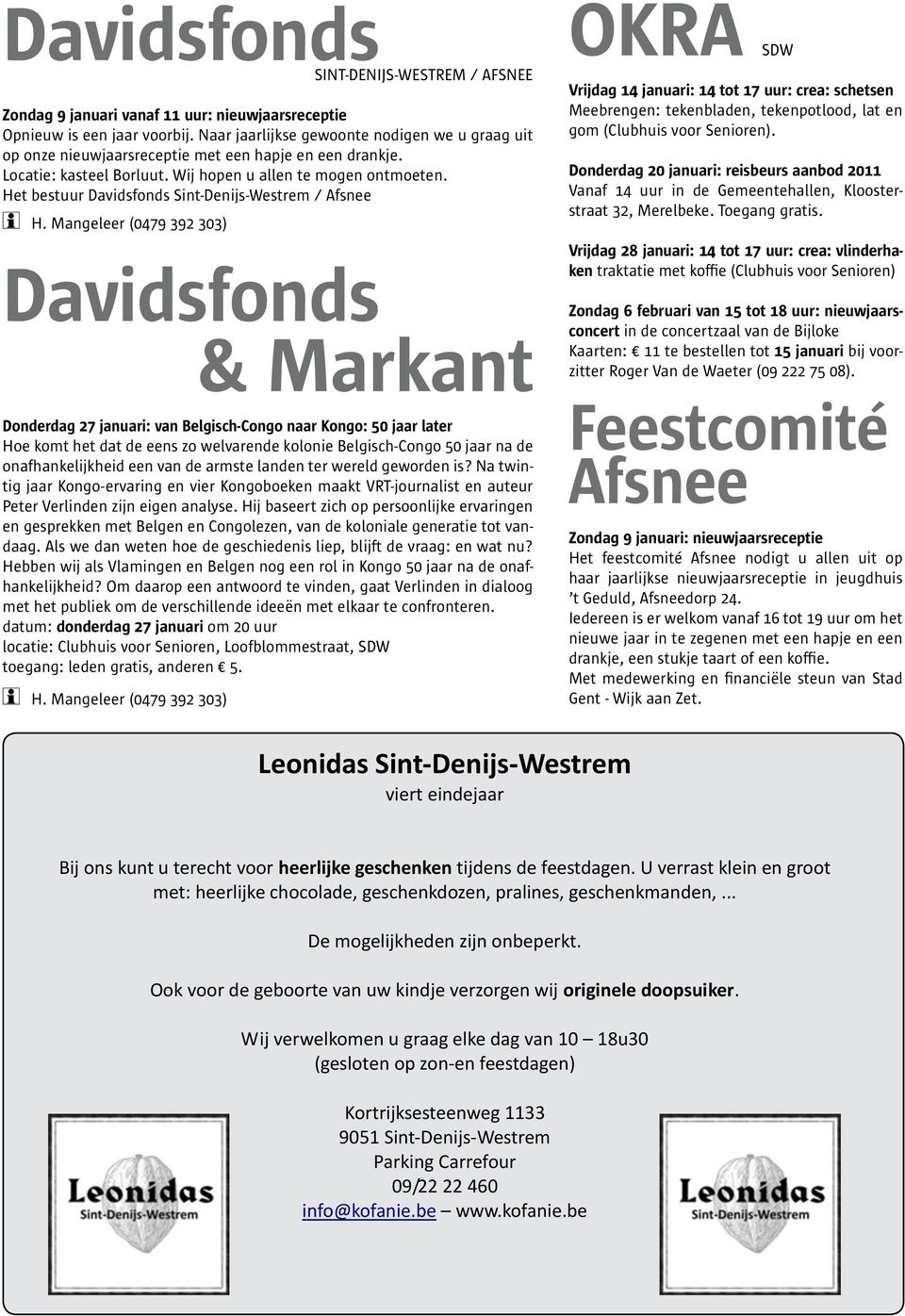 Het bestuur Davidsfonds Sint-Denijs-Westrem / Afsnee & H.