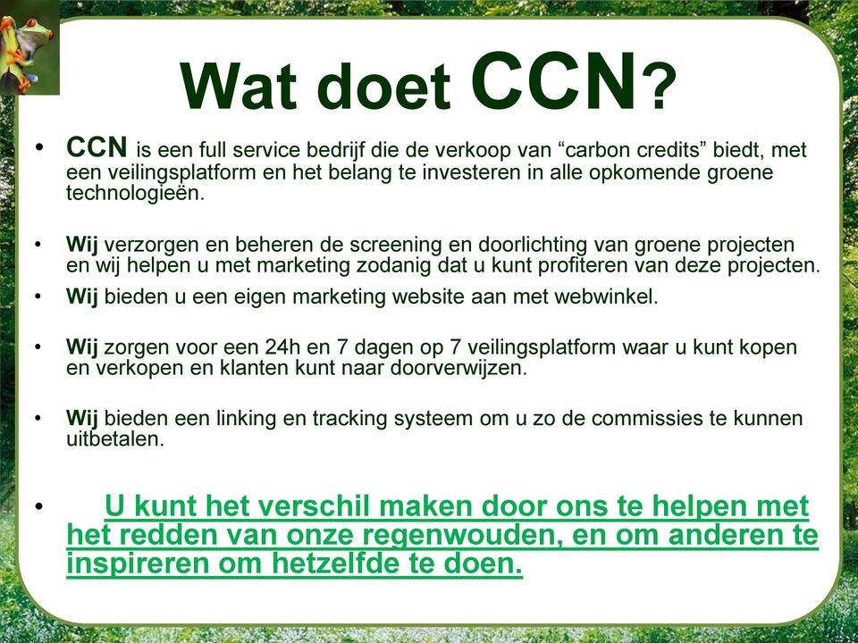 Wij bieden u een eigen marketing website aan met webwinkel. Wij zorgen voor een 24h en 7 dagen op 7 veilingsplatform waar u kunt kopen en verkopen en klanten kunt naar doorverwijzen.