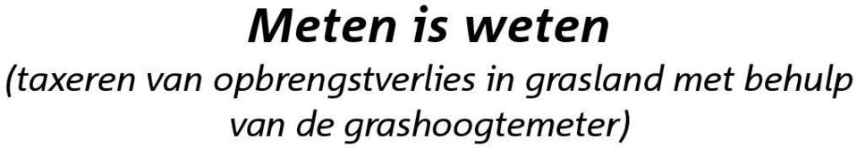 opbrengstverlies in