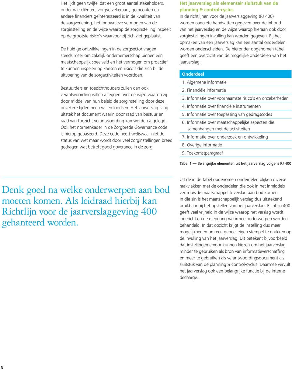 De huidige ontwikkelingen in de zorgsector vragen steeds meer om zakelijk ondernemerschap binnen een maatschappelijk speelveld en het vermogen om proactief te kunnen inspelen op kansen en risico s