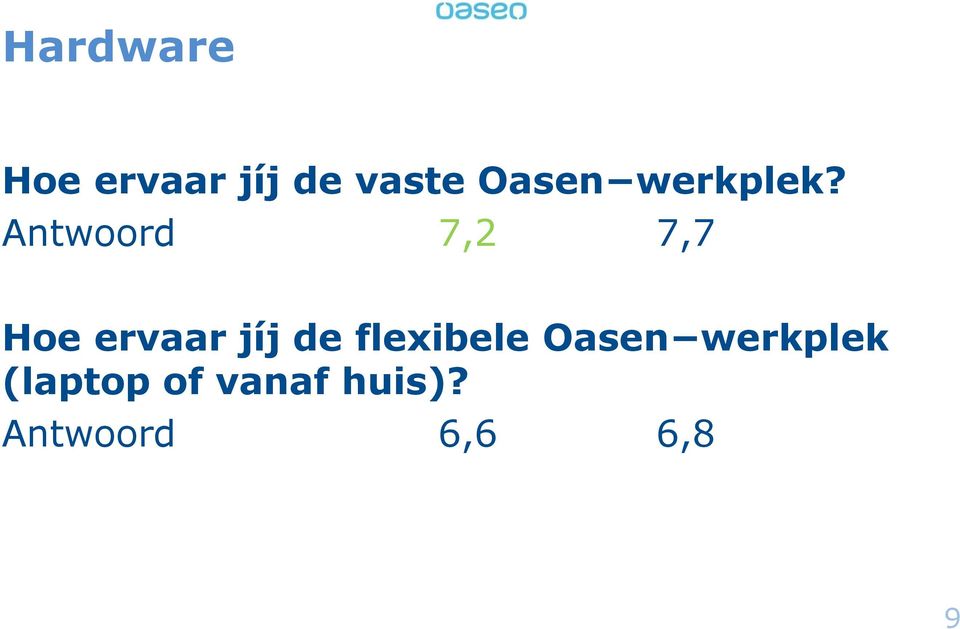 Antwoord 7,2 7,7 Hoe ervaar jíj de