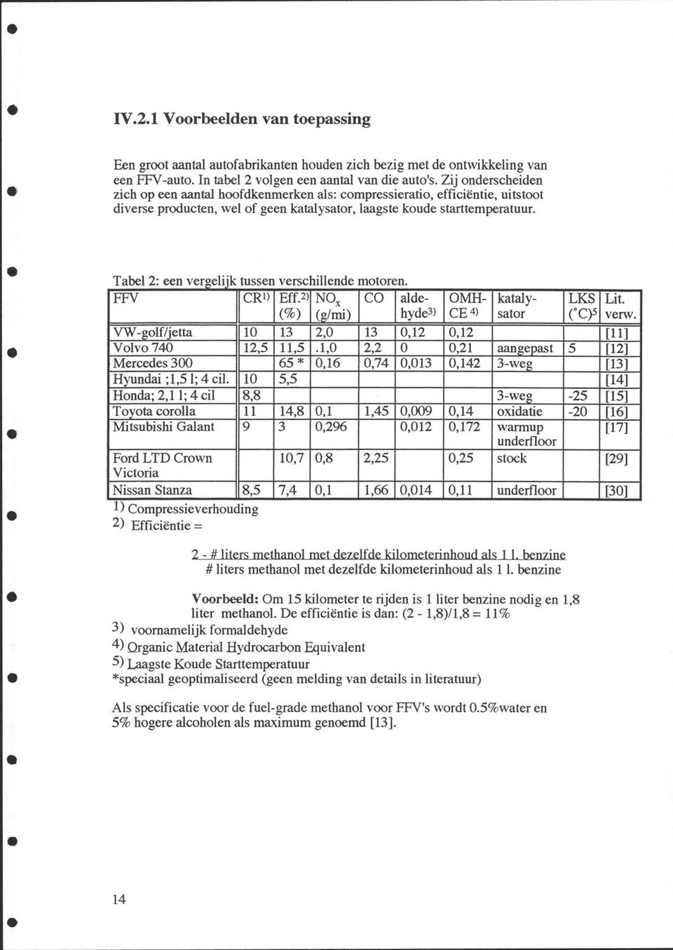 Zij onderscheiden zich op een aantal hoofdkenmerken als: compressieratio, efficiëntie, uitstoot diverse producten, wel of geen katalysator, laagste koude starttemperatuur.