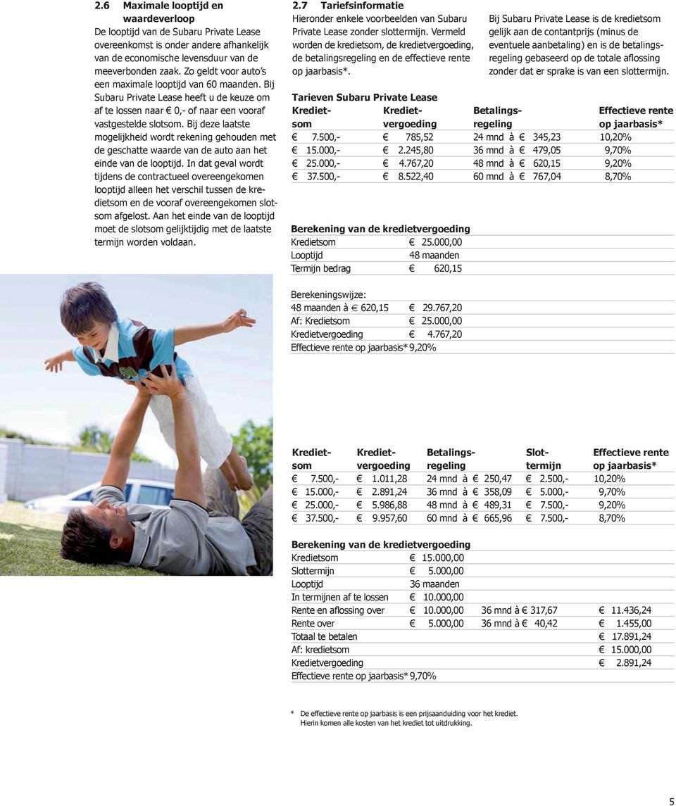 Bij deze laatste mogelijkheid wordt rekening gehouden met de geschatte waarde van de auto aan het einde van de looptijd.