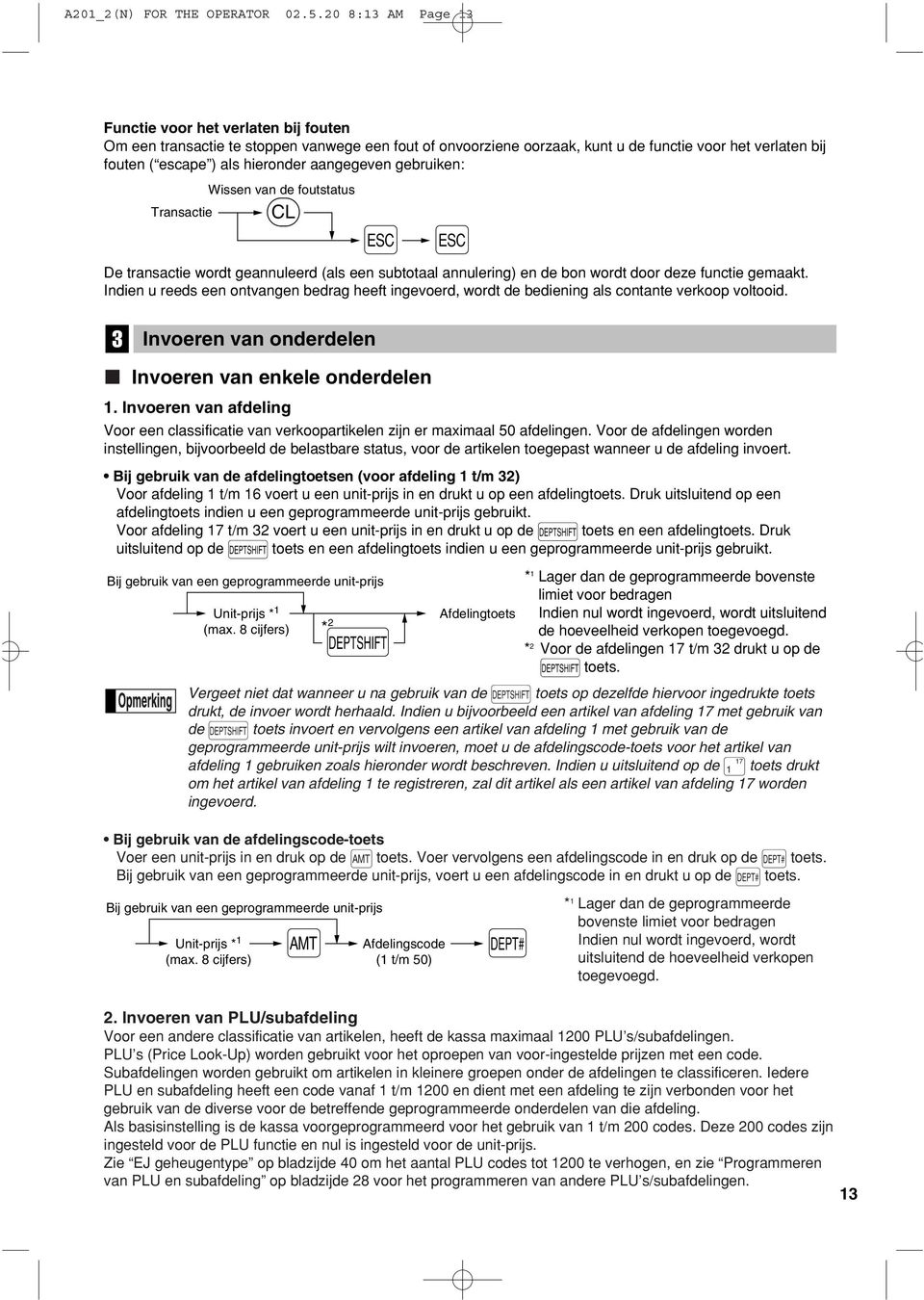 aangegeven gebruiken: De tranactie wordt geannuleerd (al een ubtotaal annulering) en de bon wordt door deze functie gemaakt.