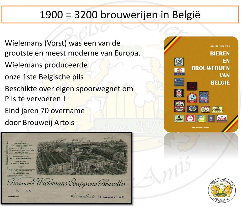 Wielemans produceerde onze 1ste Belgische pils Beschikte over