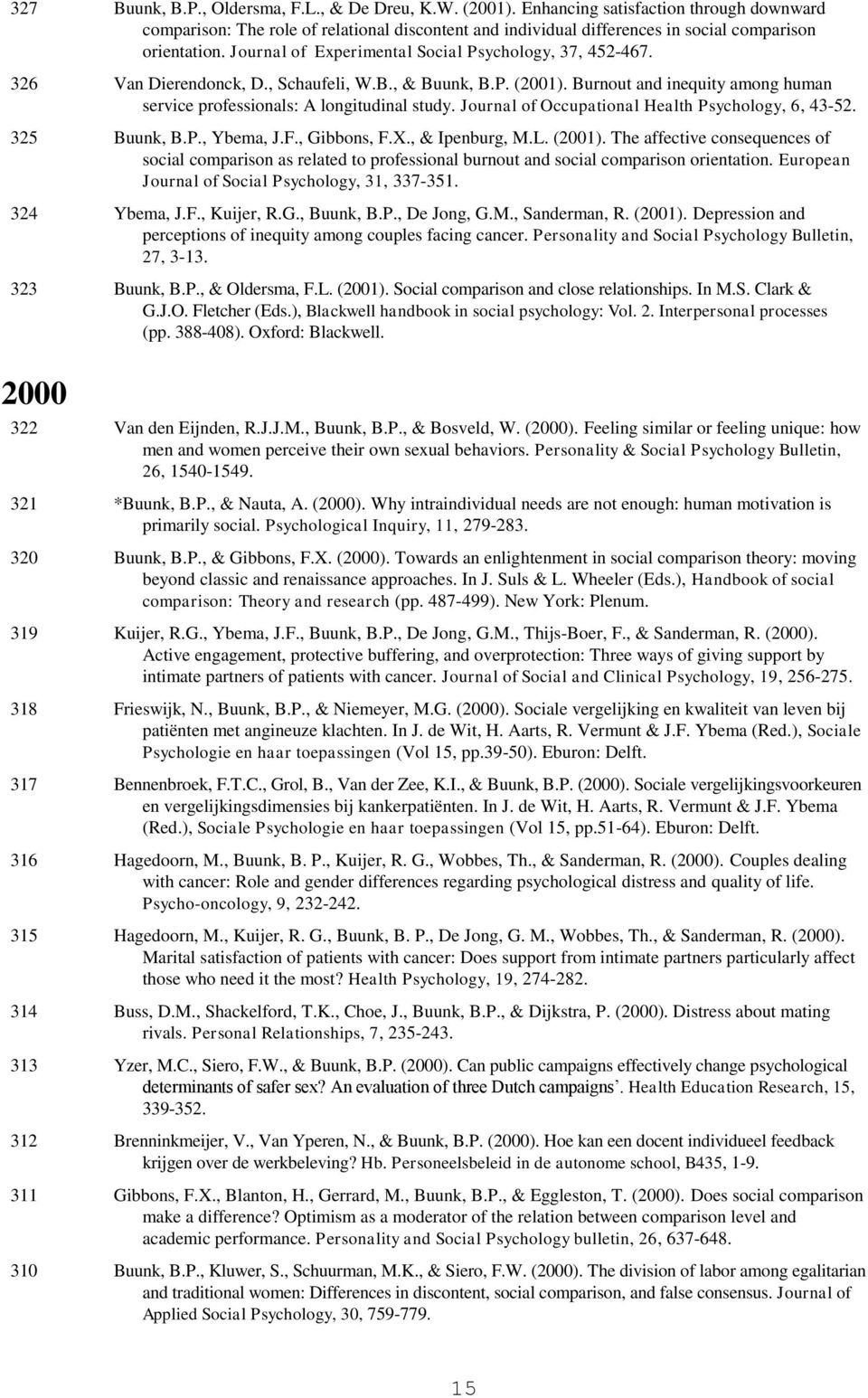 Journal of Experimental Social Psychology, 37, 452-467. 326 Van Dierendonck, D., Schaufeli, W.B., & Buunk, B.P. (2001). Burnout and inequity among human service professionals: A longitudinal study.