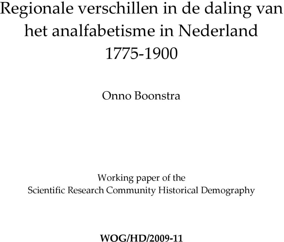 Boonstra Working paper of the Scientific