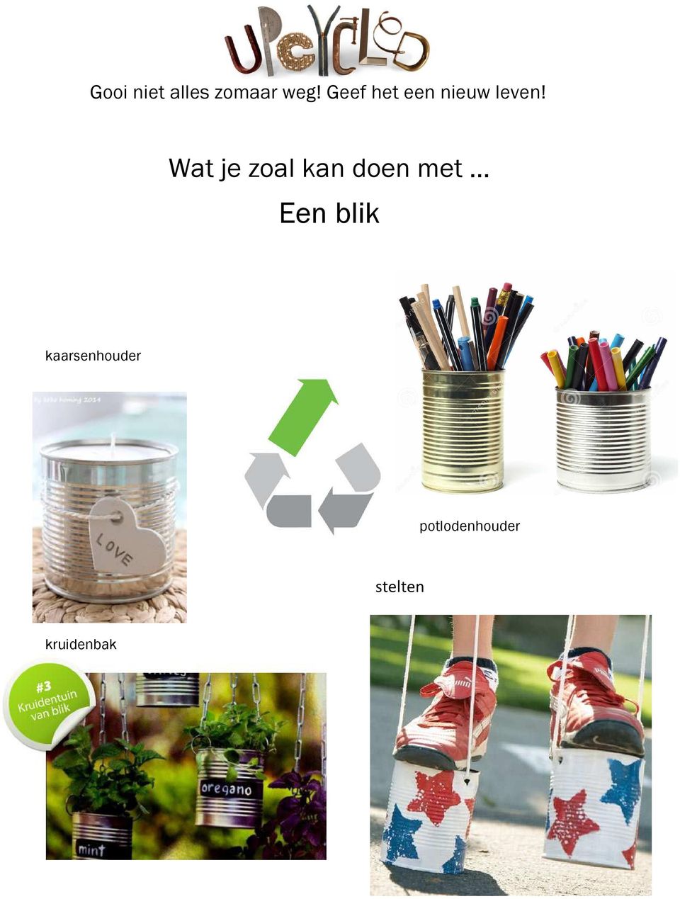 Wat je zoal kan doen met Een blik