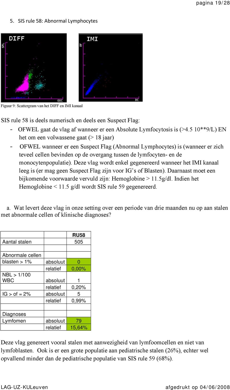 Lymfocytosis is (>4.