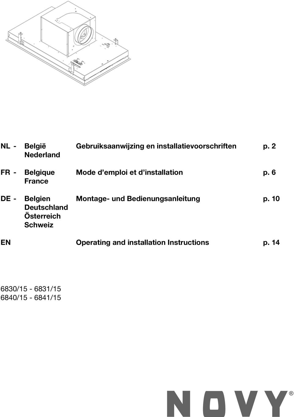 6 France DE - Belgien Montage- und Bedienungsanleitung p.