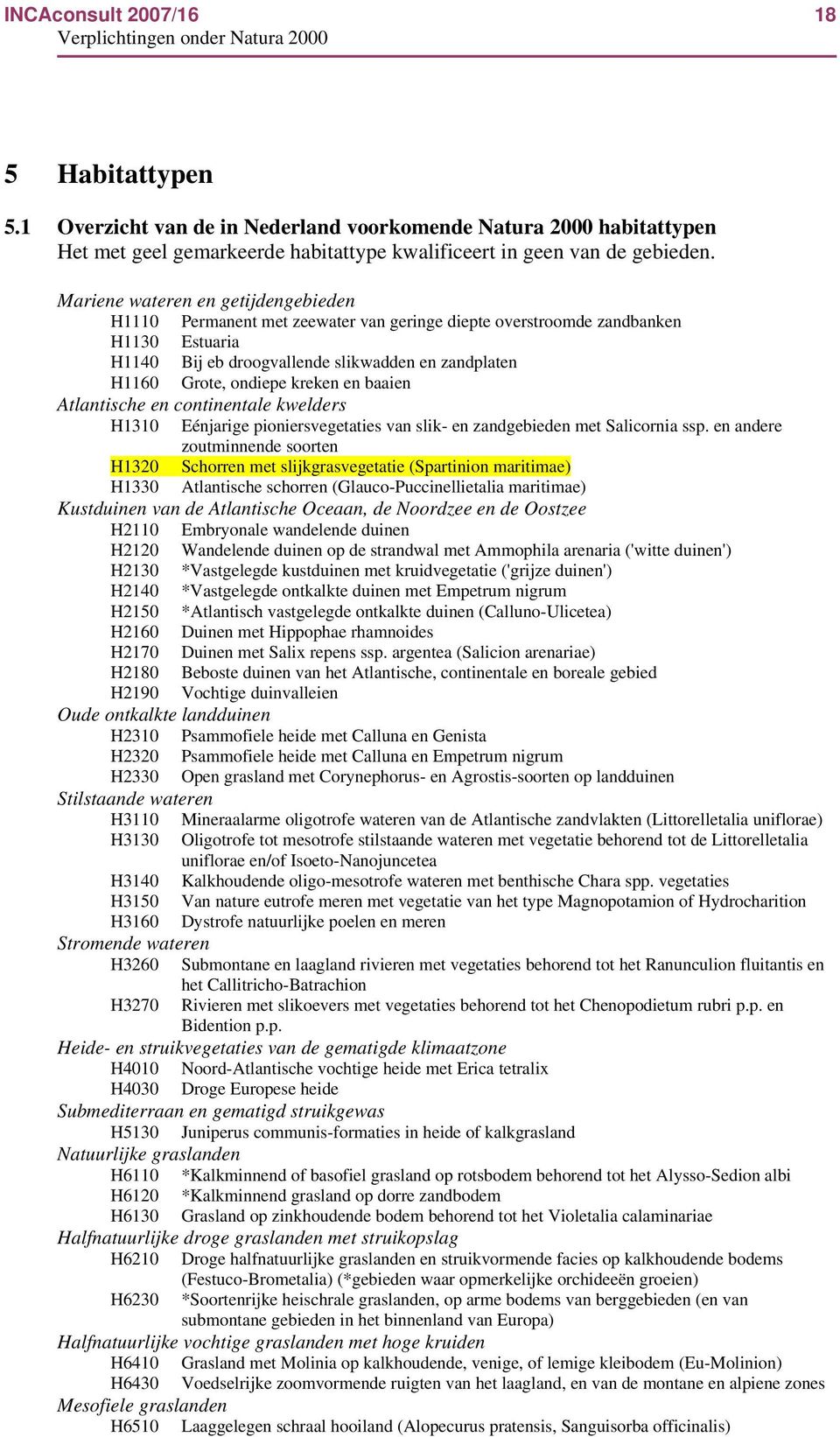 kreken en baaien Atlantische en continentale kwelders H1310 Eénjarige pioniersvegetaties van slik- en zandgebieden met Salicornia ssp.