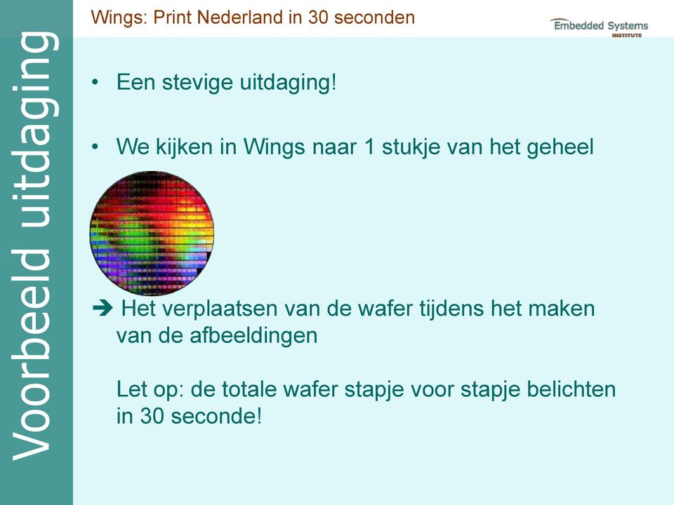 verplaatsen van de wafer tijdens het maken van de