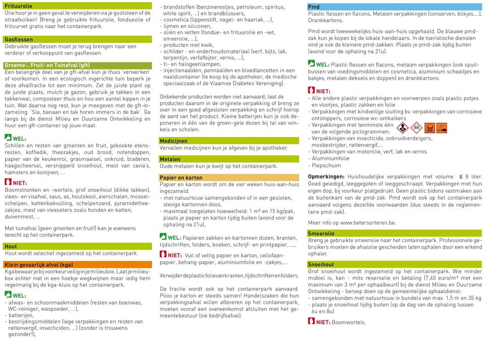 Groente-, Fruit- en Tuinafval (gft) Een belangrijk deel van je gft-afval kun je thuis verwerken of voorkomen. In een ecologisch ingerichte tuin beperk je deze afvalfractie tot een minimum.