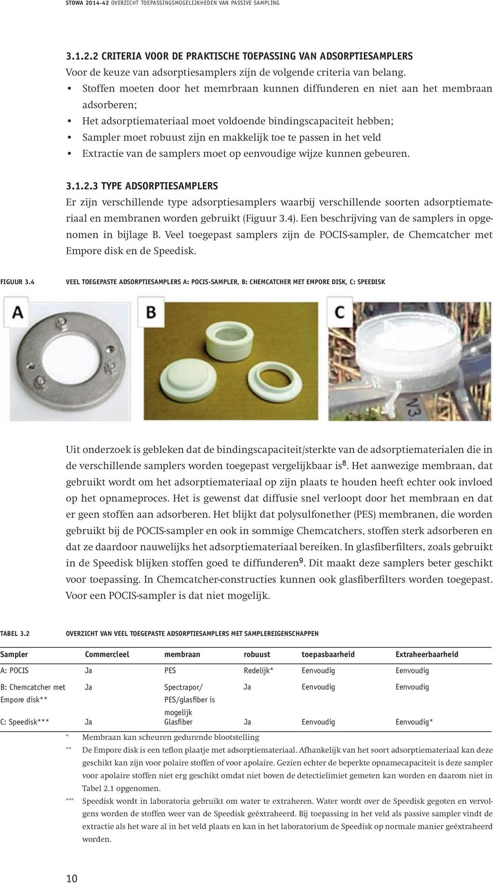 te passen in het veld Extractie van de samplers moet op eenvoudige wijze kunnen gebeuren. 3.1.2.