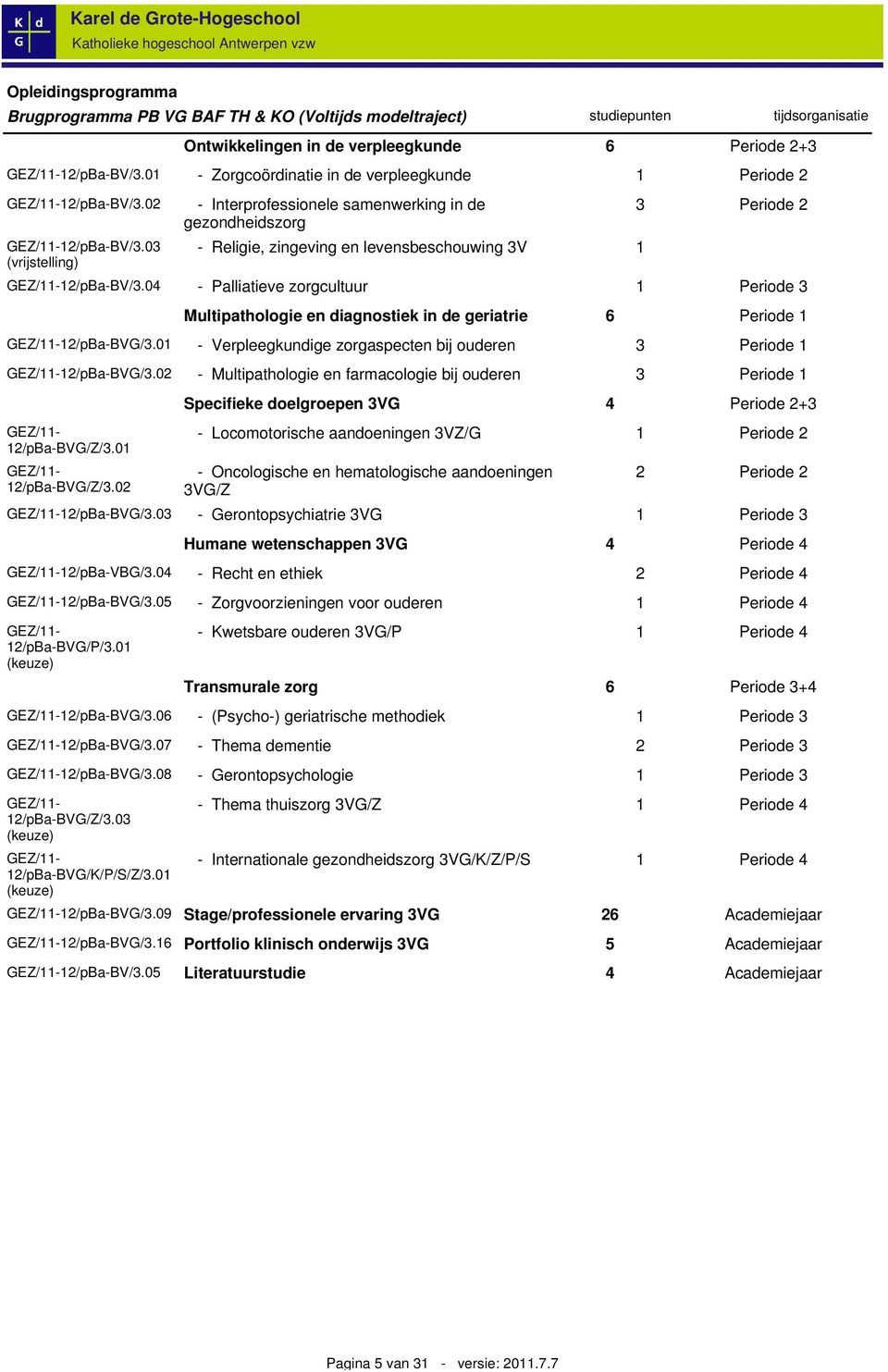 03 (vrijstelling) - Religie, zingeving en levensbeschouwing 3V 1 3 Periode 2 GEZ/11-12/pBa-BV/3.