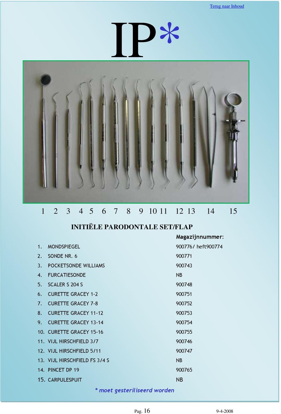 CURETTE GRACEY 11-12 900753 9. CURETTE GRACEY 13-14 900754 10. CURETTE GRACEY 15-16 900755 11. VIJL HIRSCHFIELD 3/7 900746 12.