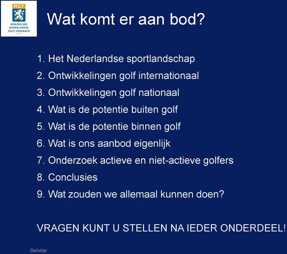 Wat is de potentie buiten golf 5. Wat is de potentie binnen golf 6.