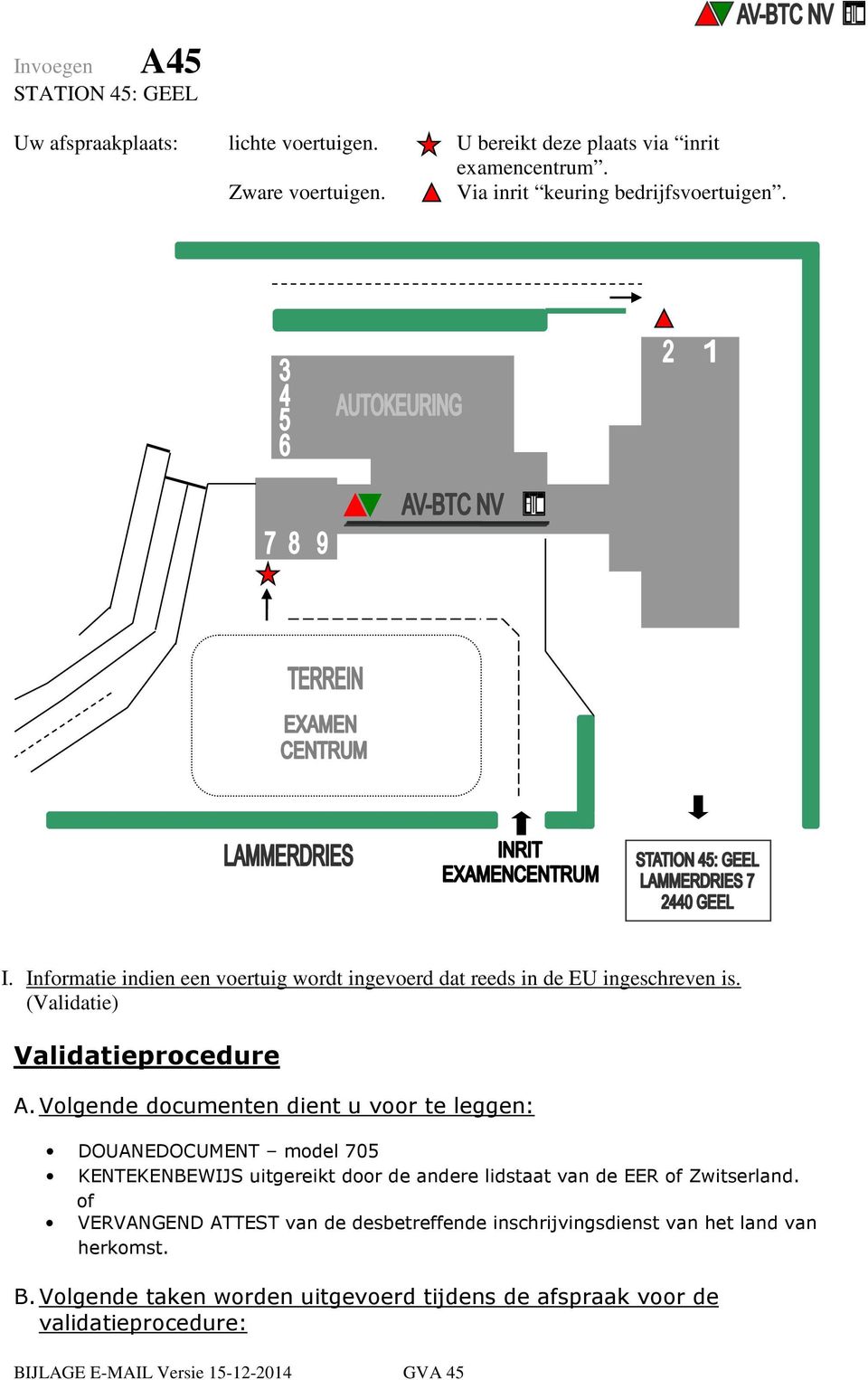 (Validatie) Validatieprocedure A.