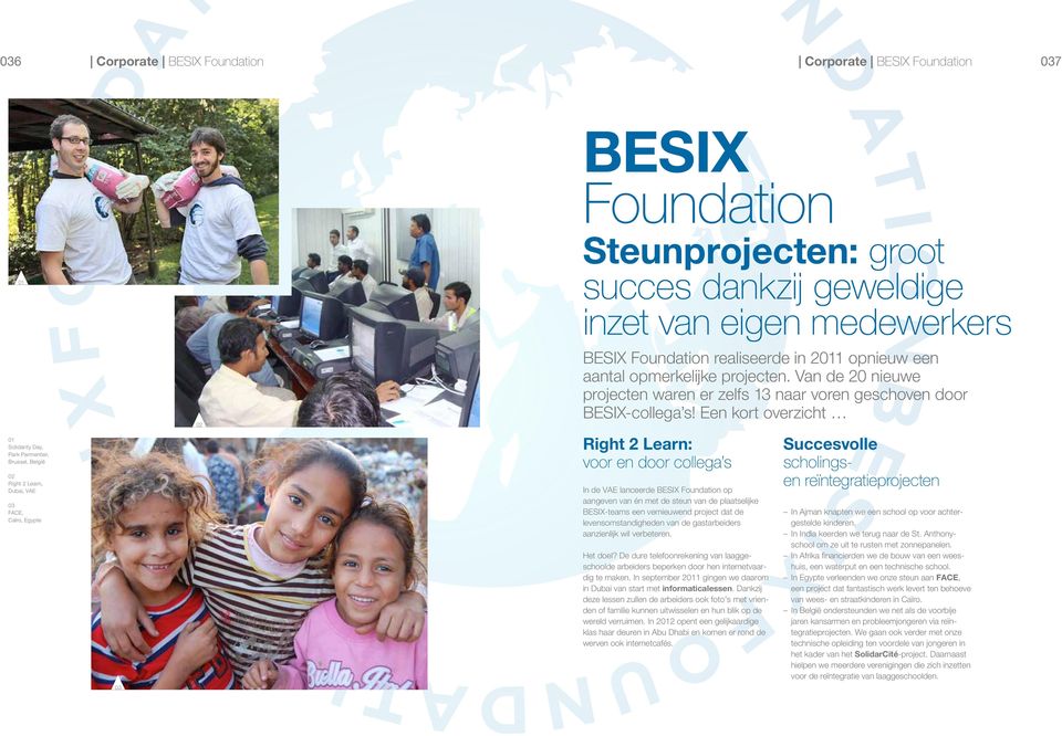 Van de 20 nieuwe projecten waren er zelfs 13 naar voren geschoven door BESIX-collega s!