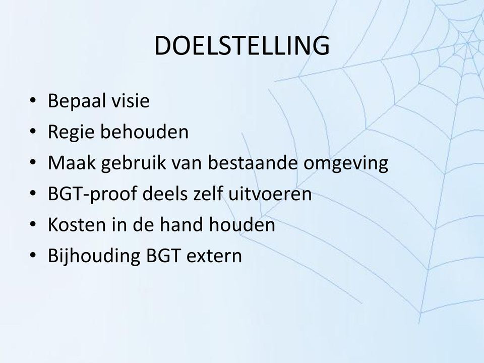 omgeving BGT-proof deels zelf