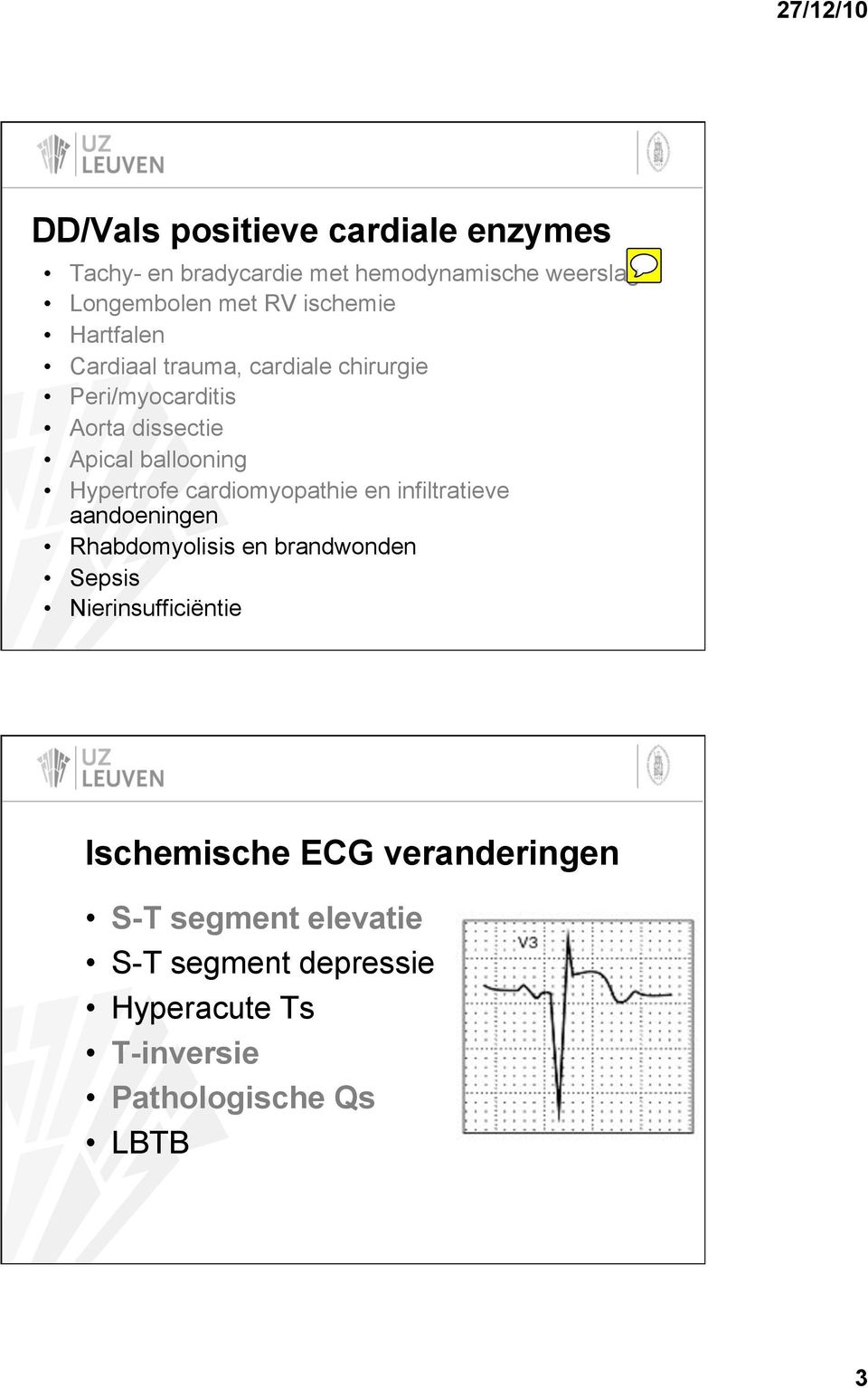 Hypertrofe cardiomyopathie en infiltratieve aandoeningen Rhabdomyolisis en brandwonden Sepsis