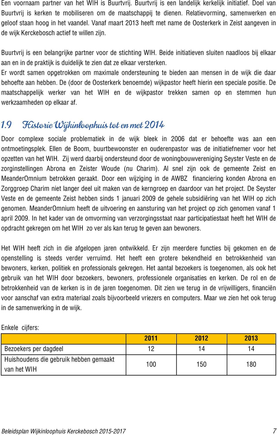 Buurtvrij is een belangrijke partner voor de stichting WIH. Beide initiatieven sluiten naadloos bij elkaar aan en in de praktijk is duidelijk te zien dat ze elkaar versterken.