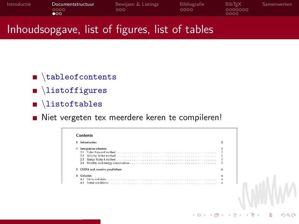 \listoffigures \listoftables Niet