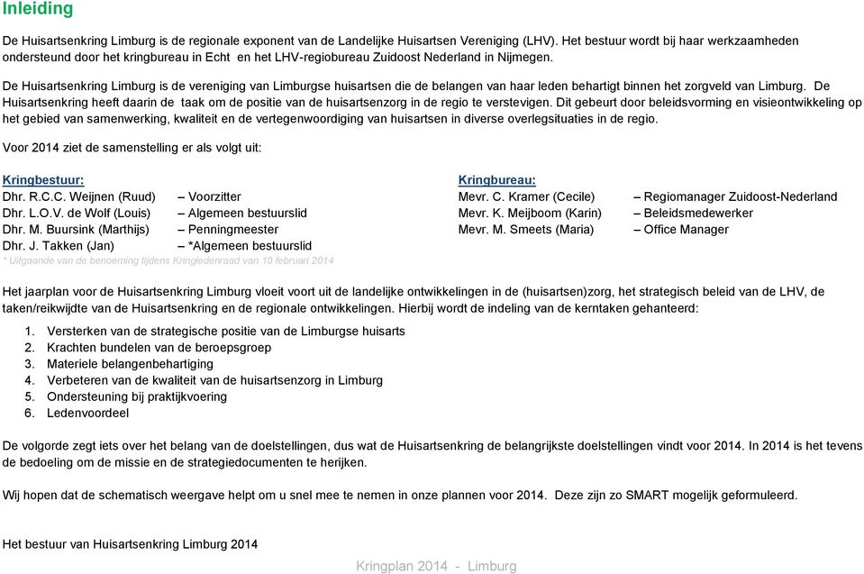 De Huisartsenkring Limburg is de vereniging van Limburgse huisartsen die de belangen van haar leden behartigt binnen het zorgveld van Limburg.