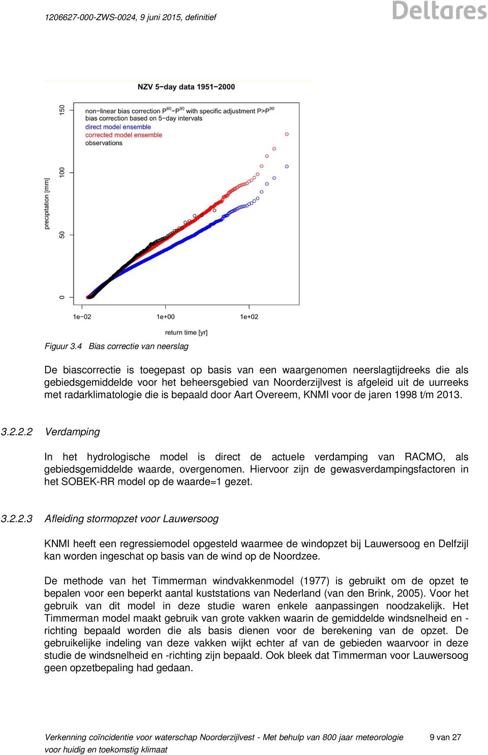 uurreeks met radarklimatologie die is bepaald door Aart Overeem, KNMI voor de jaren 1998 t/m 20