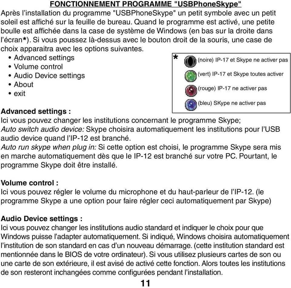 Si vous poussez là-dessus avec le bouton droit de la souris, une case de choix apparaitra avec les options suivantes.