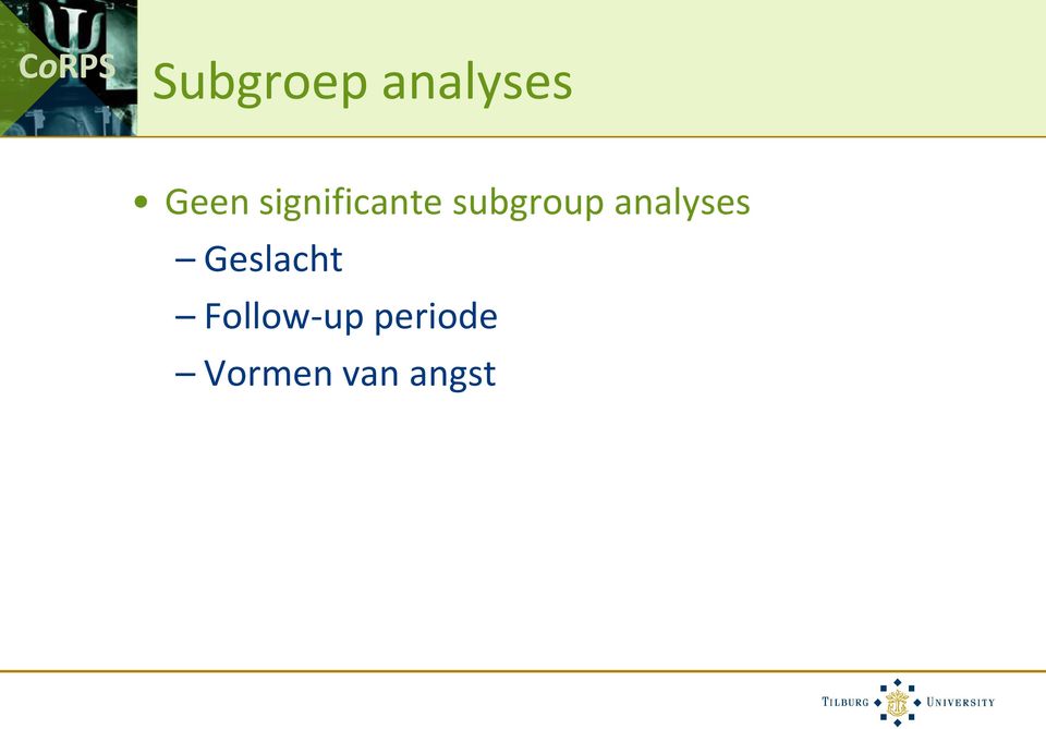 analyses Geslacht