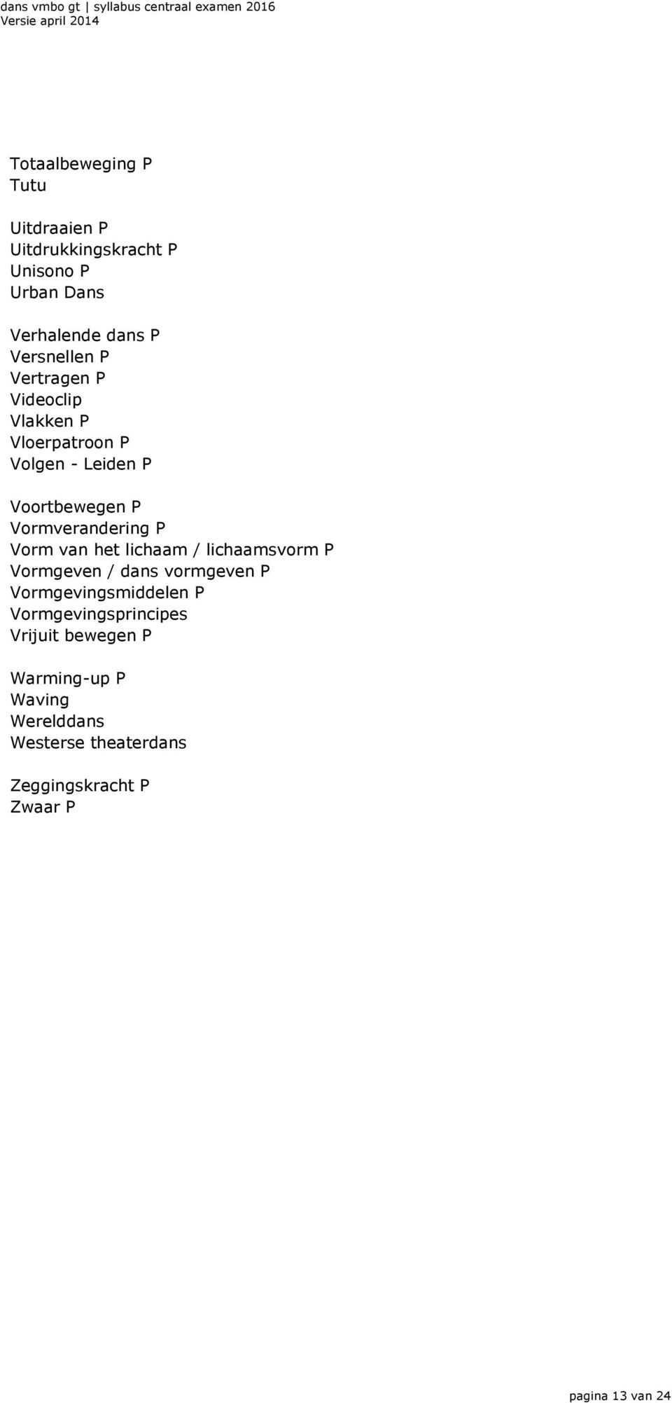 van het lichaam / lichaamsvorm P Vormgeven / dans vormgeven P Vormgevingsmiddelen P Vormgevingsprincipes